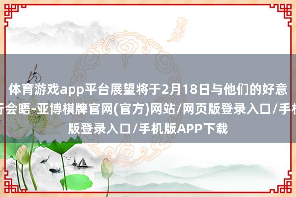 体育游戏app平台展望将于2月18日与他们的好意思国同业举行会晤-亚博棋牌官网(官方)网站/网页版登录入口/手机版APP下载